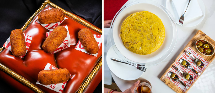 Traditional Chicken Fritters and Traditional Spanish Omelette from Jaleo at Disney Springs