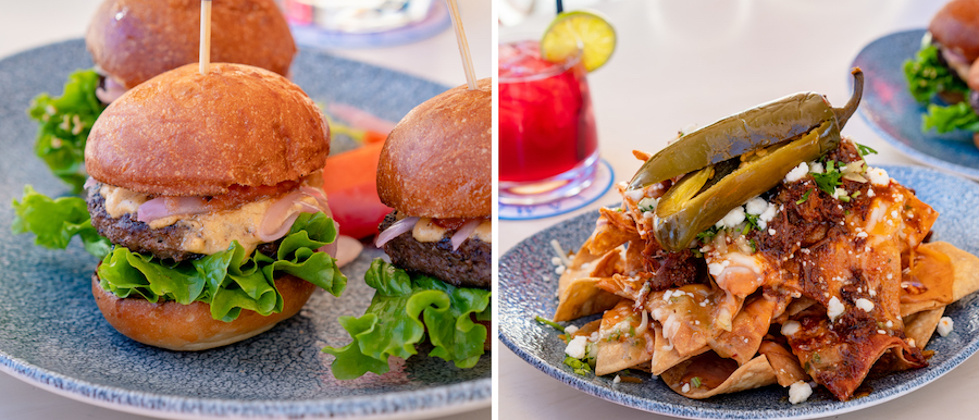 Kobe Beef Sliders and Spotlight Nachos at Lamplight Lounge at Disney California Adventure Park