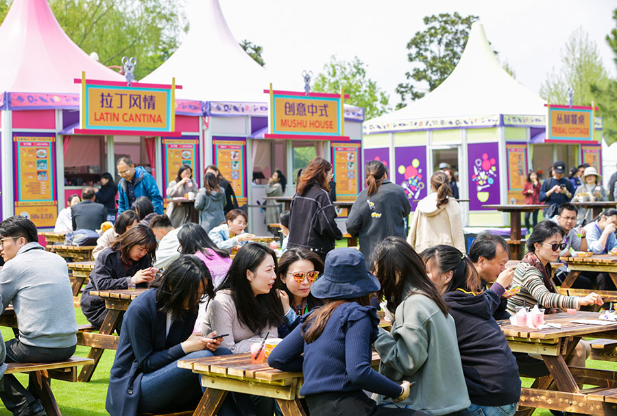 International food market booths, International Food & Drink Fest at Shanghai Disney Resort