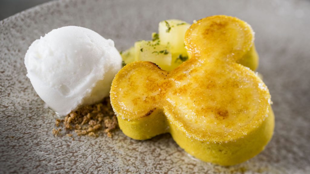 Vanilla Custard Mickey Tart from Three Bridges Bar & Grill at Disney’s Coronado Springs Resort