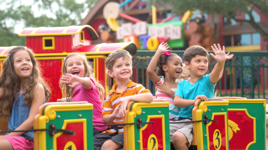 Kids on the Marketplace Train Express at Disney Springs