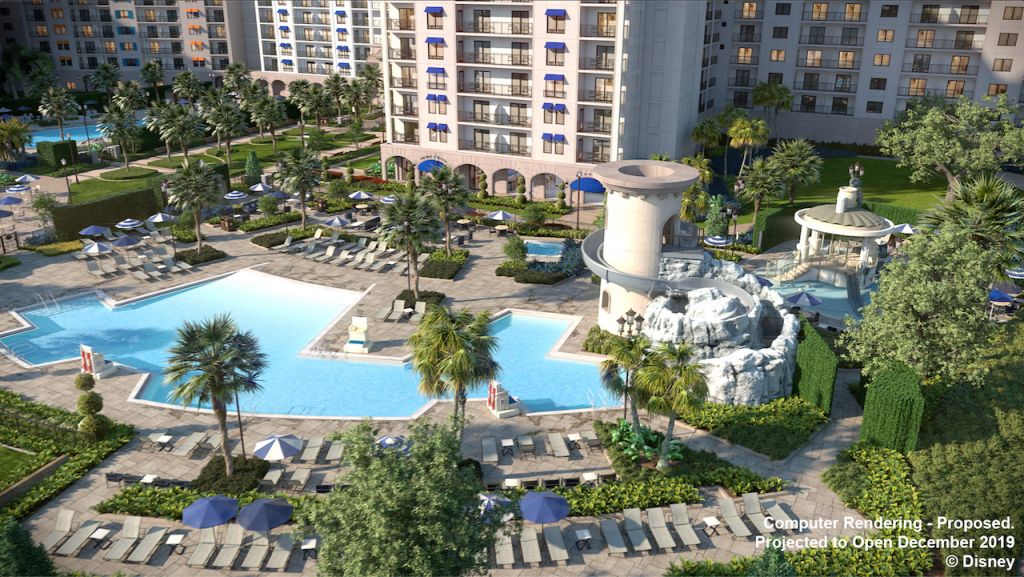 Rendering of the pool at Disney’s Riviera Resort