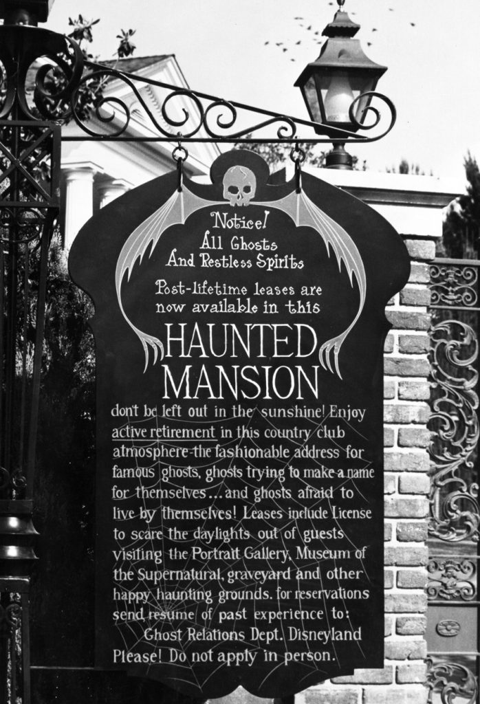 Haunted Mansion sign