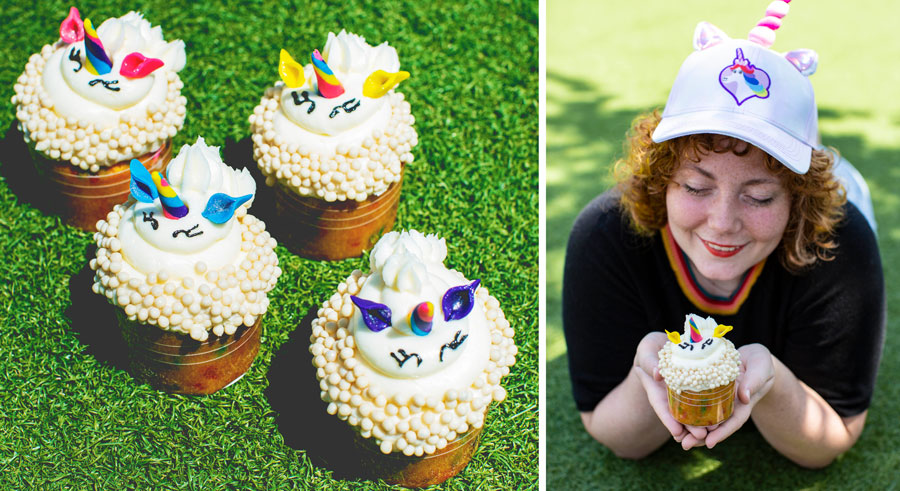 Rainbow Unicorn Cupcakes from Main Street Bakery at Magic Kingdom Park
