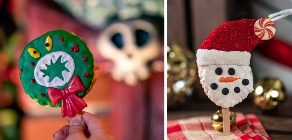 Haunted Mansion Holiday Wreath Crispy Treat for 2019 Holidays at Disneyland Resort