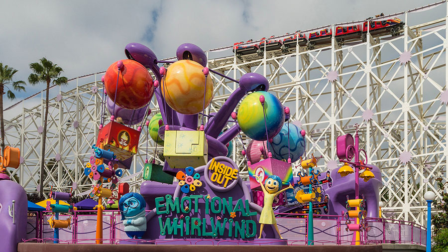 Inside Out Emotional Whirlwind at Pixar Pier