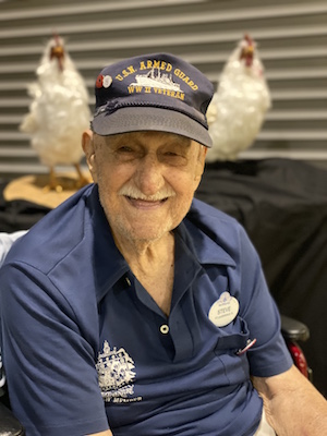 Stephen Nemeth, a World War II Navy Seaman First-Class, at Epcot