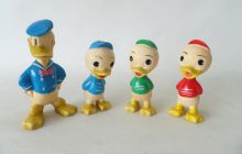 Vintage Disney Figurines Donald Duck Louie Huey Louie Dewey