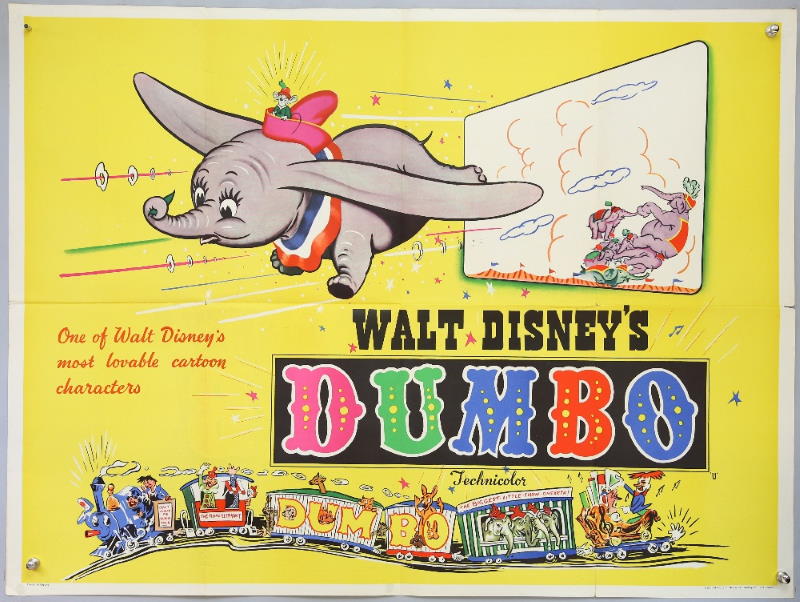 disney dumbo quad poster