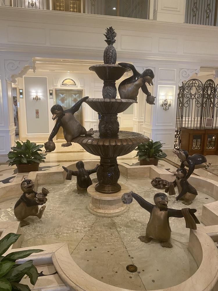 Penguins in DVC Lobby at Grand Floridian Villas