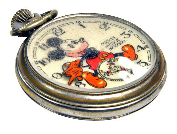 Ingersoll 1930's Vintage Disney Mickey Mouse Pocket Watch