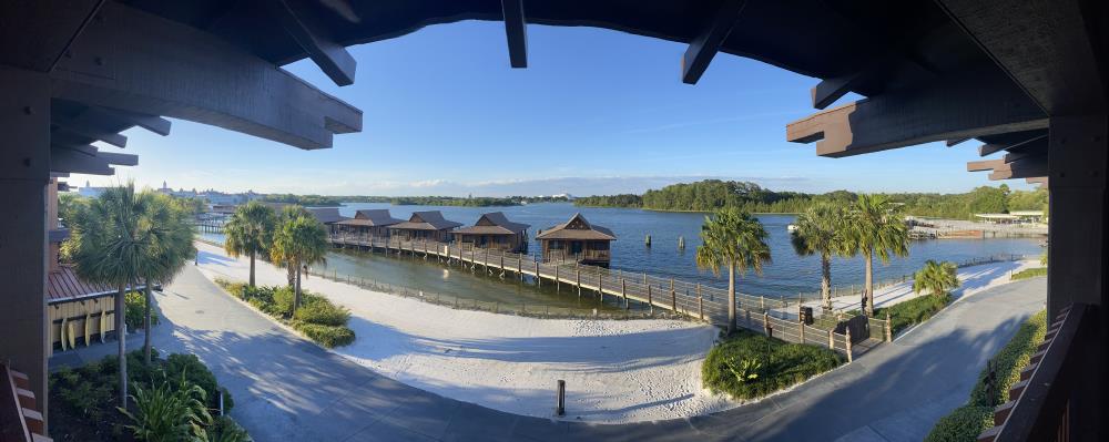 panorama view from hotel room at the polynesian