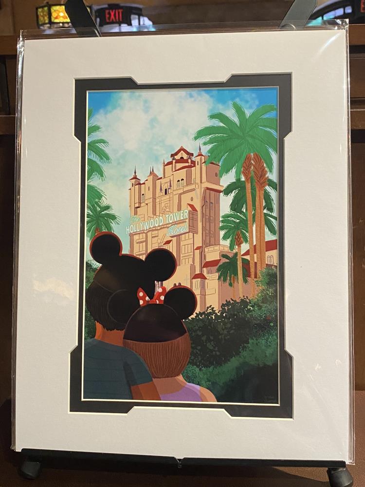 Nidhi Chanani Couples Hollywood Tower Of Terror LE Canvas Giclee