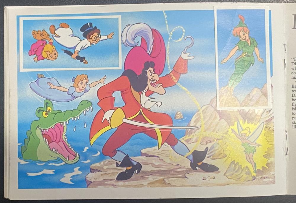 Peter Pan cards and page from Magical World of Disney PG Tips Card Collection