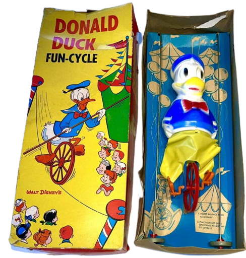 Walt Disney Donald Duck Fun Cycle Hi-Wire Act in box