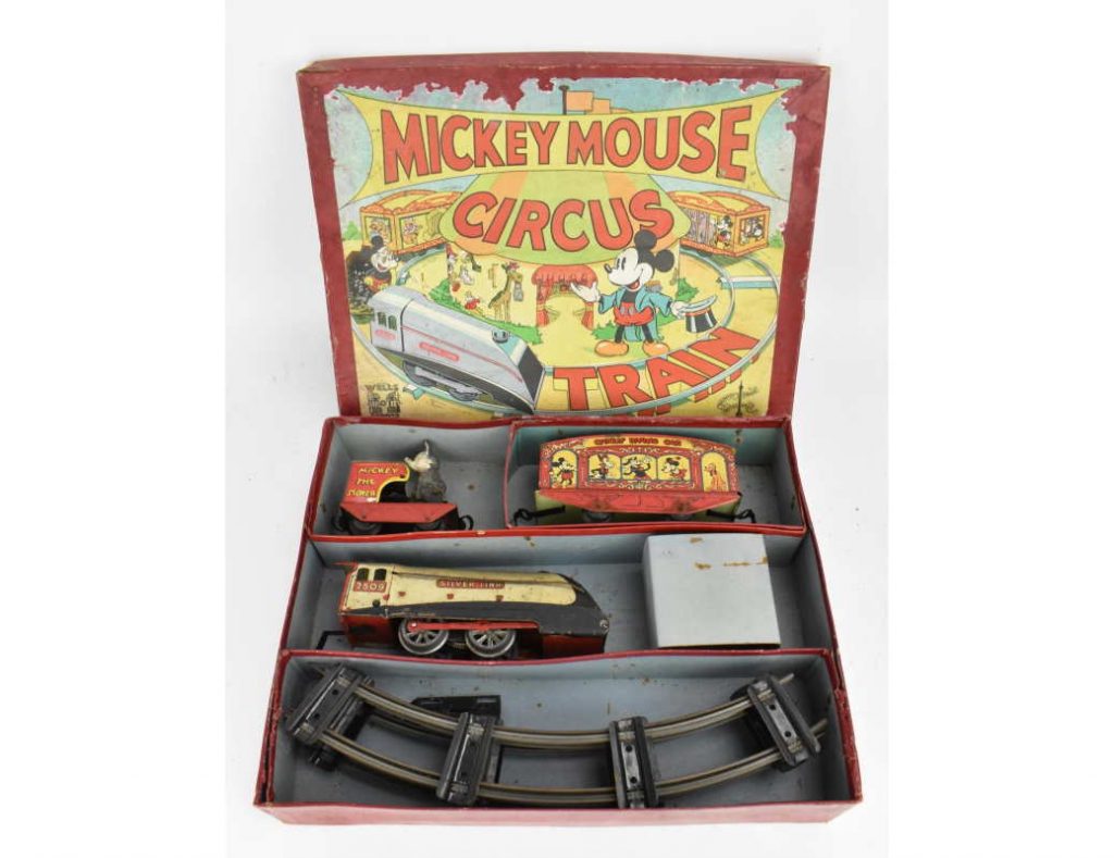 1930s Wells Brimtoy Disney Mickey Mouse Circus Train set