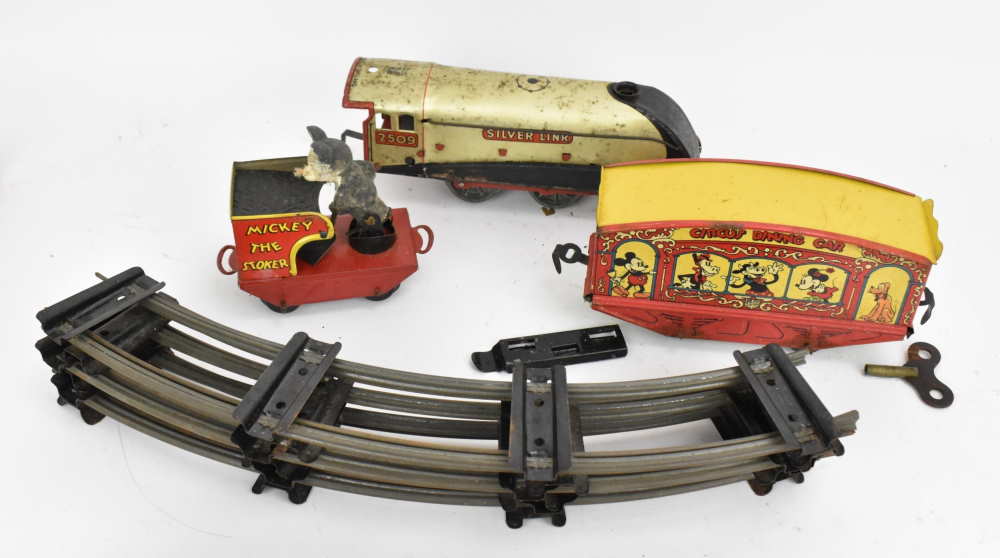 Disney Mickey Mouse Circus Train set showing Mickey and Tender
