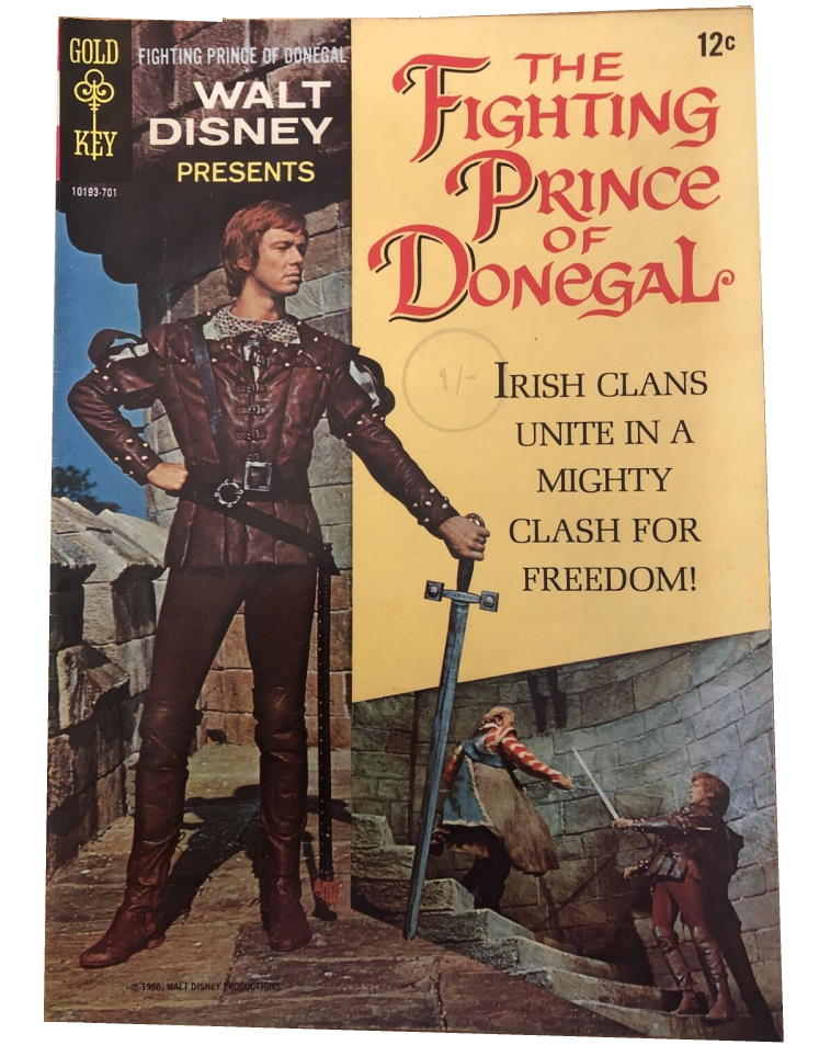 Walt Disney Presents The Fighting Prince of Donegal Gold Key Comics 1966