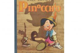 First Edition Pinocchio Book Signed and Inscribed by Walt Disney